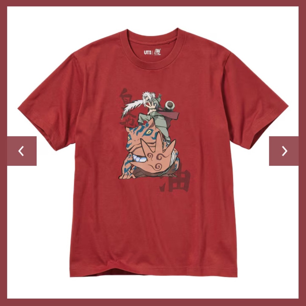 Naruto 20th Anniversary Jiraiya Shirt, Size L, New Limited Edition